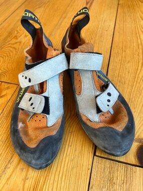 La Sportiva Men’s Climbing Shoes in Gray and Orange